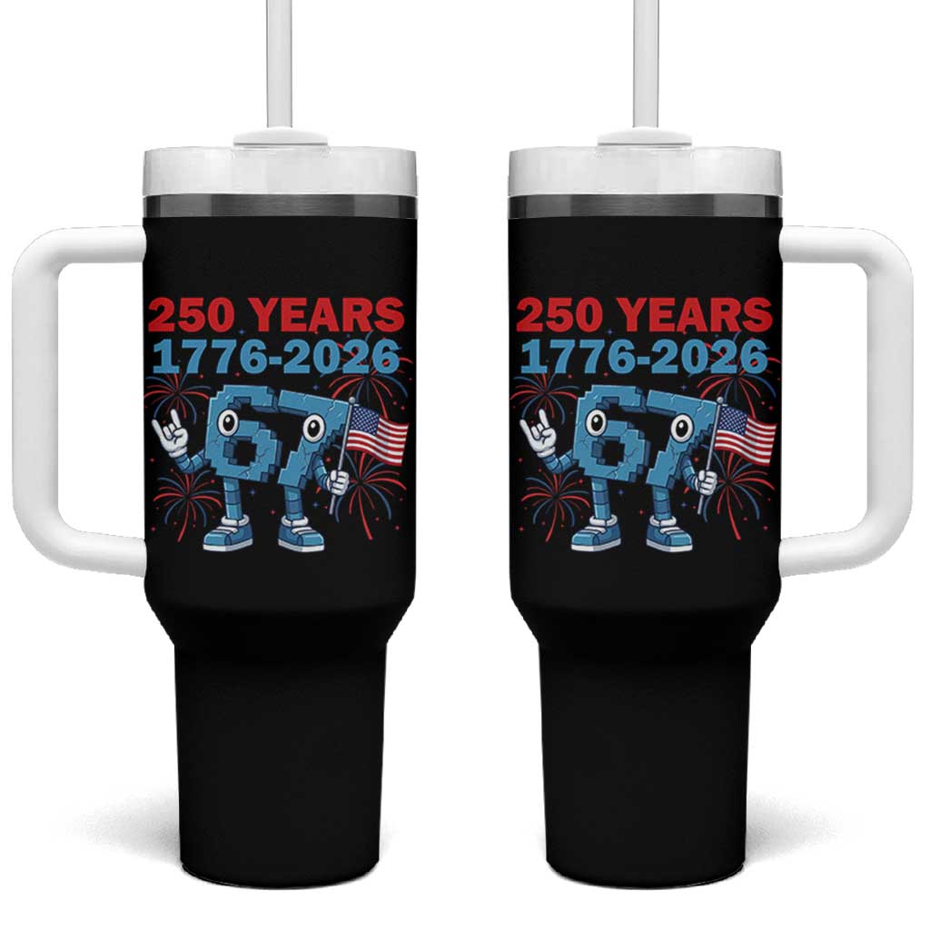 250th America Anniversary Tumbler With Handle Funny Italian Brainrot Meme 4th of July