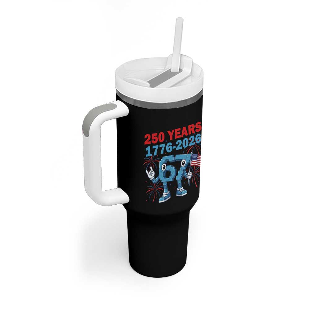 250th America Anniversary Tumbler With Handle Funny Italian Brainrot Meme 4th of July