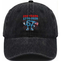 250th America Anniversary Washed Cotton Baseball Cap Funny Italian Brainrot Meme 4th of July