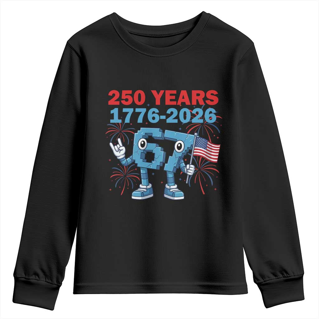 250th America Anniversary Youth Sweatshirt Funny Italian Brainrot Meme 4th of July
