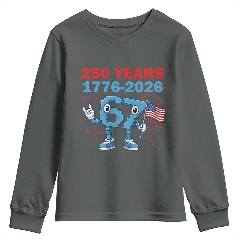 250th America Anniversary Youth Sweatshirt Funny Italian Brainrot Meme 4th of July