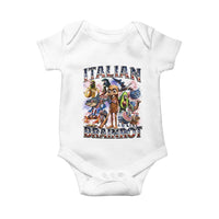 Funny Italian Brainrot Meme 4th of July Baby Onesie