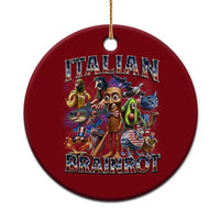 Funny Italian Brainrot Meme 4th of July Ceramic Ornament