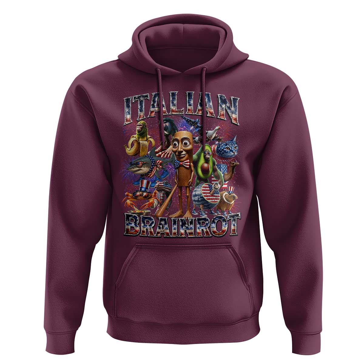 Funny Italian Brainrot Meme 4th of July Hoodie