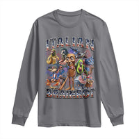 Funny Italian Brainrot Meme 4th of July Long Sleeve Shirt