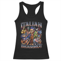 Funny Italian Brainrot Meme 4th of July Racerback Tank Top