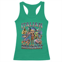 Funny Italian Brainrot Meme 4th of July Racerback Tank Top