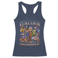 Funny Italian Brainrot Meme 4th of July Racerback Tank Top