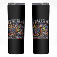 Funny Italian Brainrot Meme 4th of July Skinny Tumbler