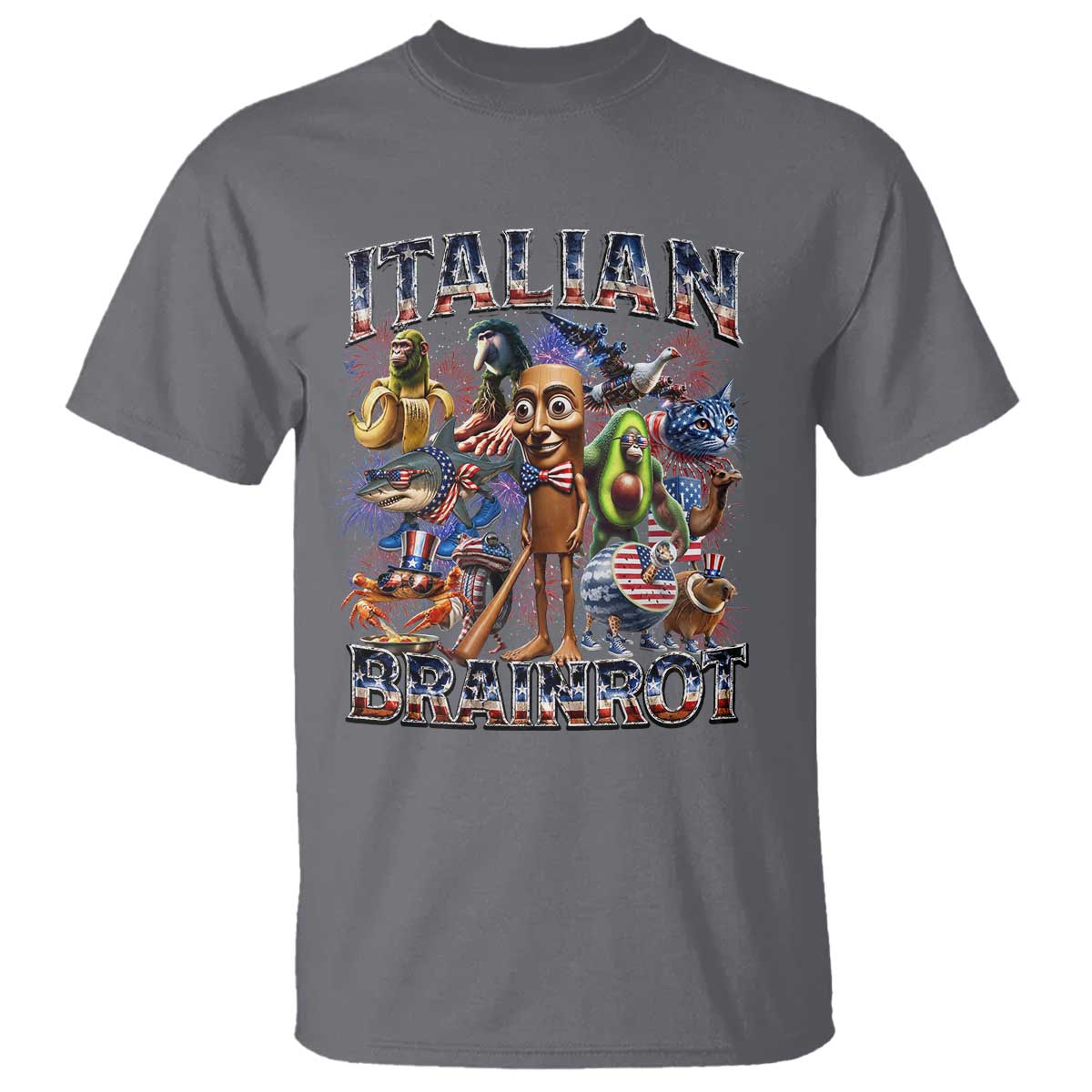 Funny Italian Brainrot Meme 4th of July T Shirt