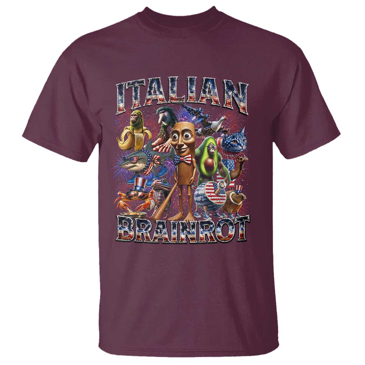 Funny Italian Brainrot Meme 4th of July T Shirt