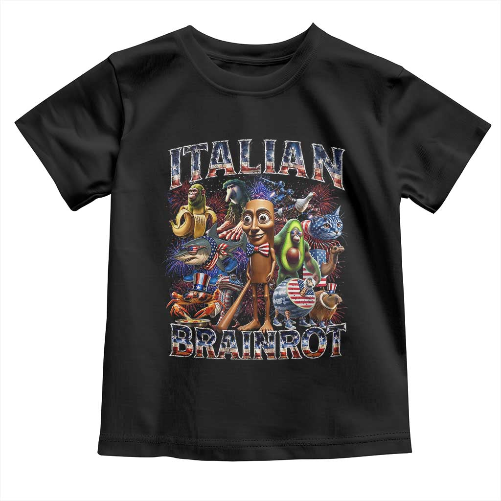 Funny Italian Brainrot Meme 4th of July Toddler T Shirt