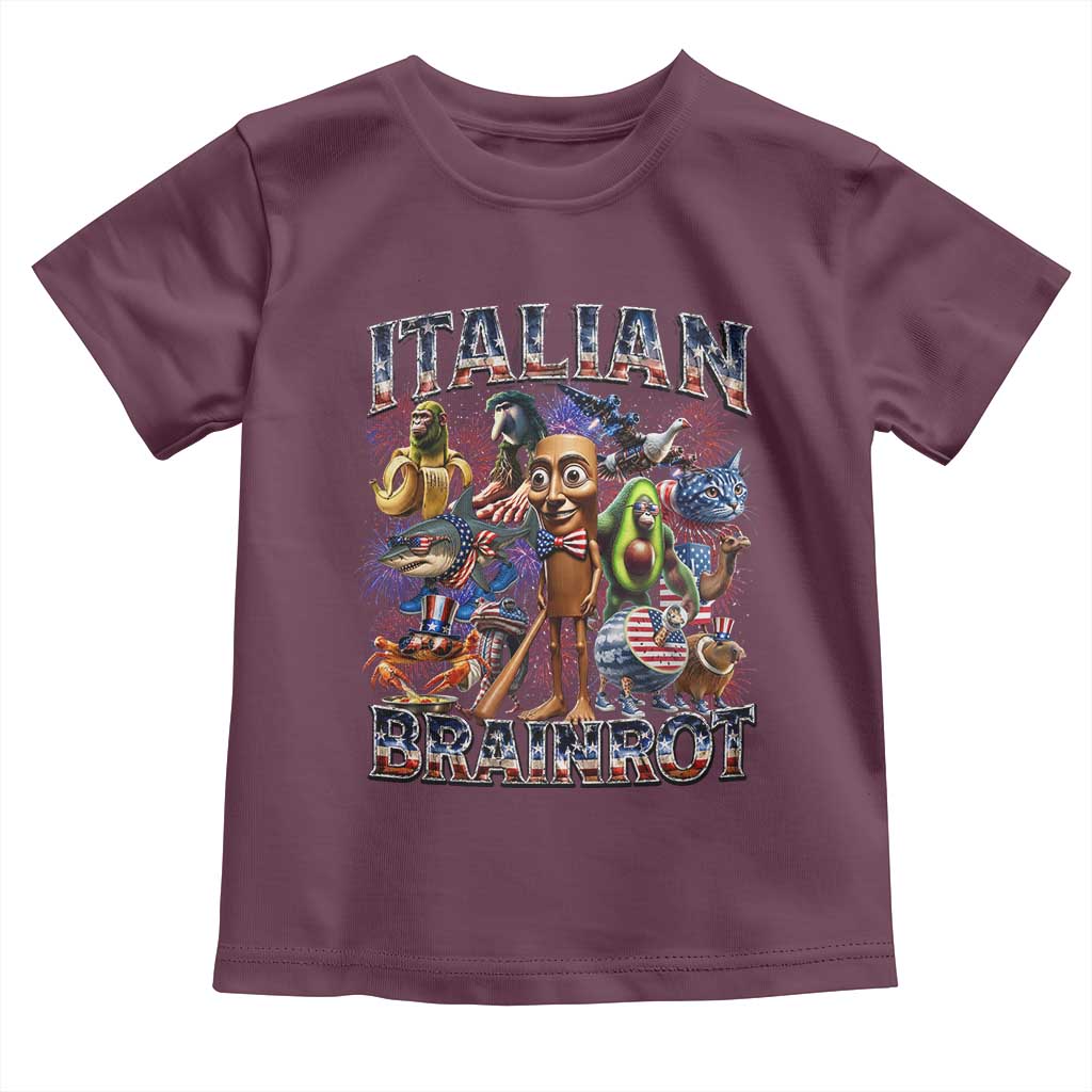 Funny Italian Brainrot Meme 4th of July Toddler T Shirt