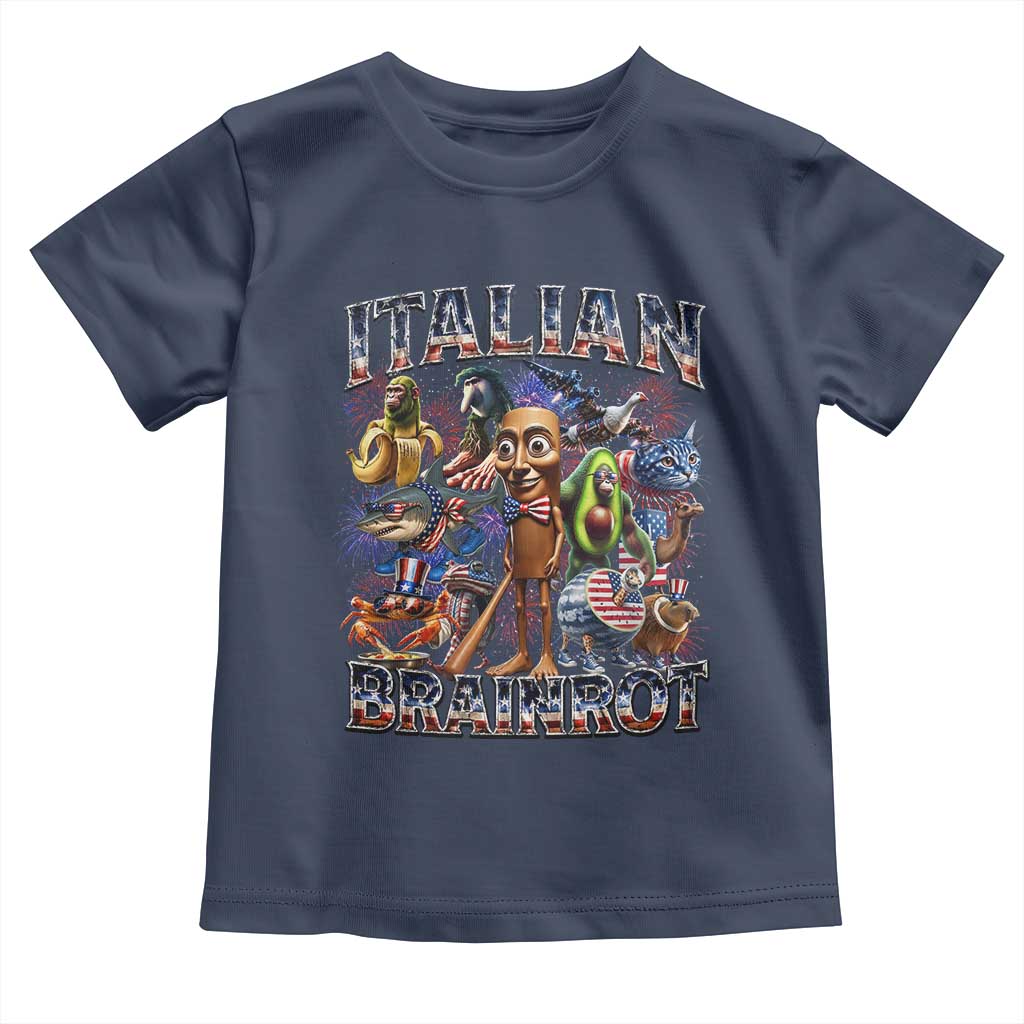 Funny Italian Brainrot Meme 4th of July Toddler T Shirt