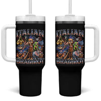 Funny Italian Brainrot Meme 4th of July Tumbler With Handle