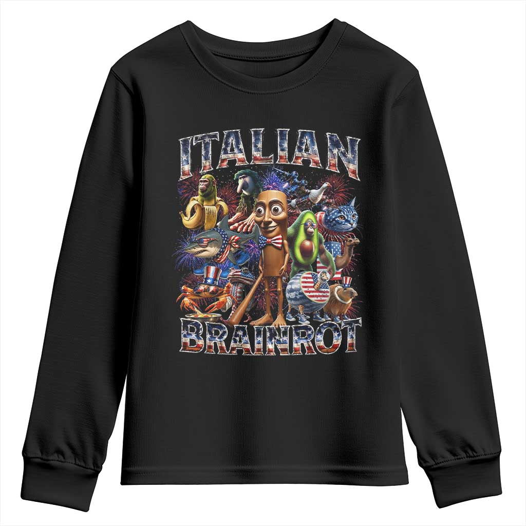 Funny Italian Brainrot Meme 4th of July Youth Sweatshirt