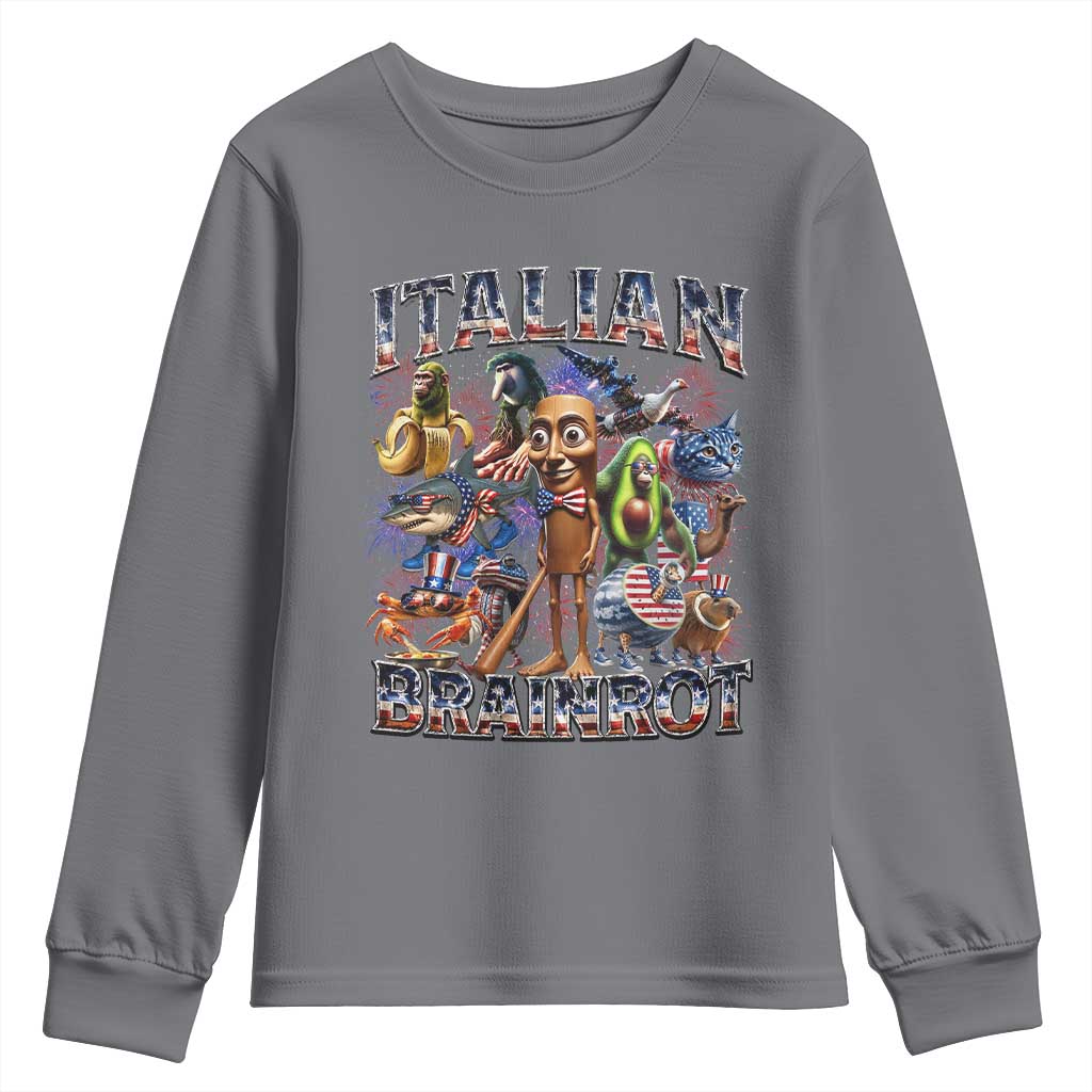 Funny Italian Brainrot Meme 4th of July Youth Sweatshirt