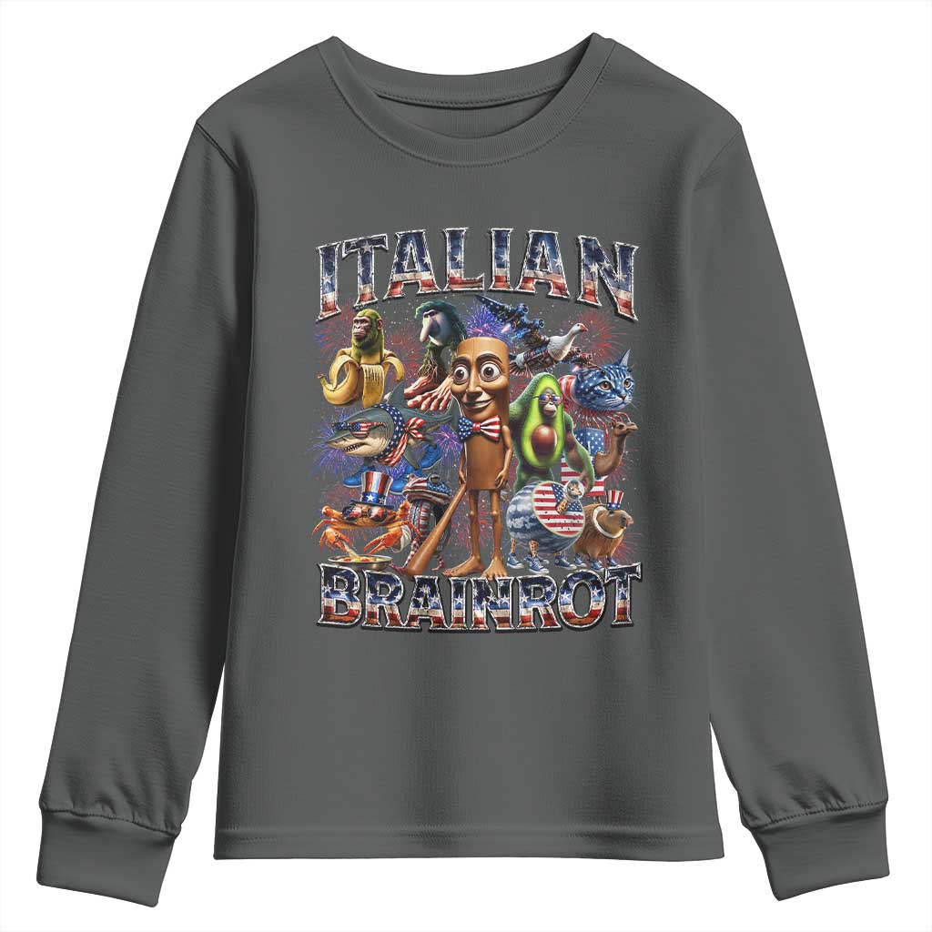 Funny Italian Brainrot Meme 4th of July Youth Sweatshirt