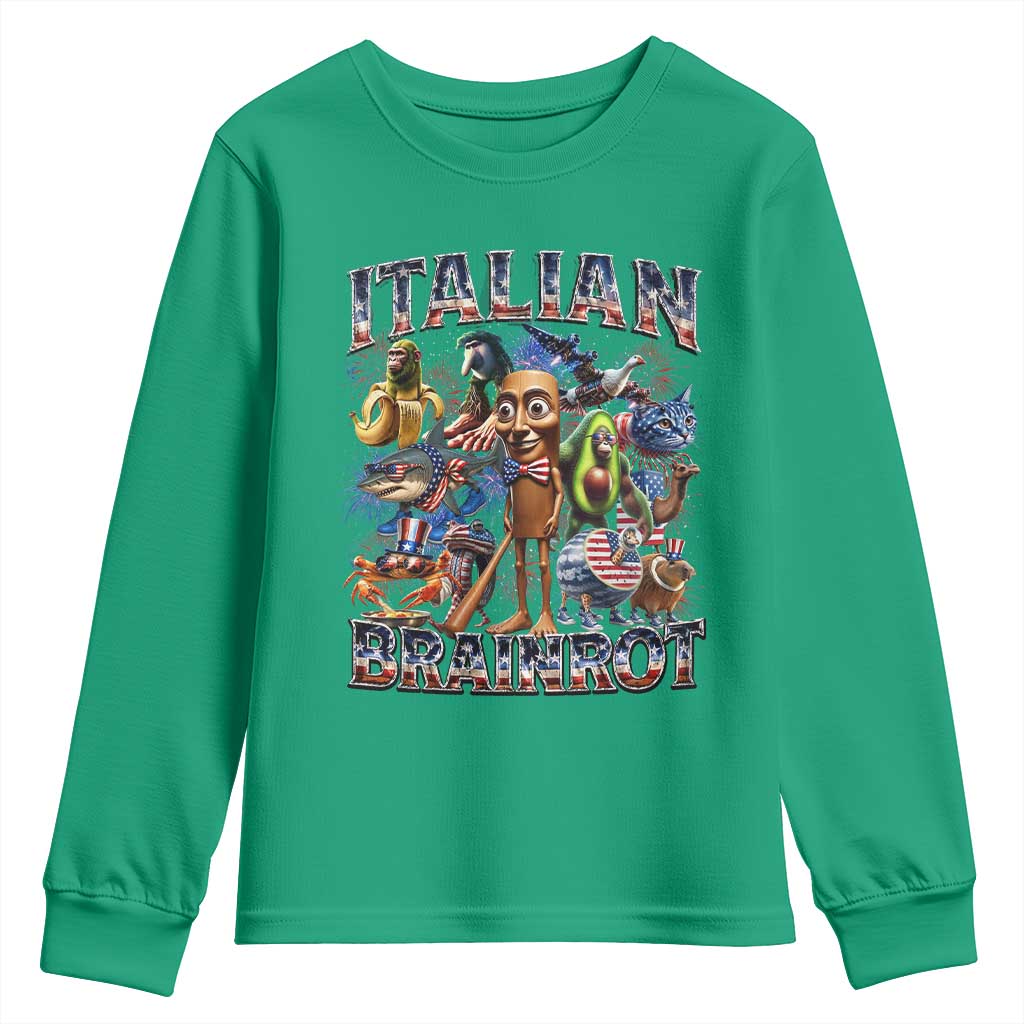 Funny Italian Brainrot Meme 4th of July Youth Sweatshirt