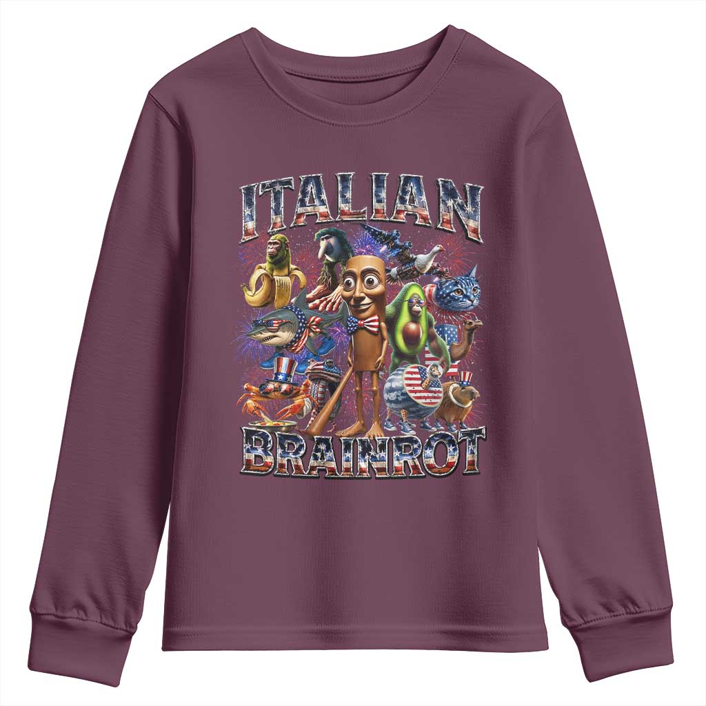 Funny Italian Brainrot Meme 4th of July Youth Sweatshirt