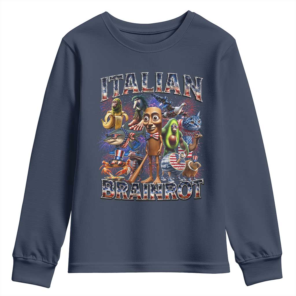 Funny Italian Brainrot Meme 4th of July Youth Sweatshirt