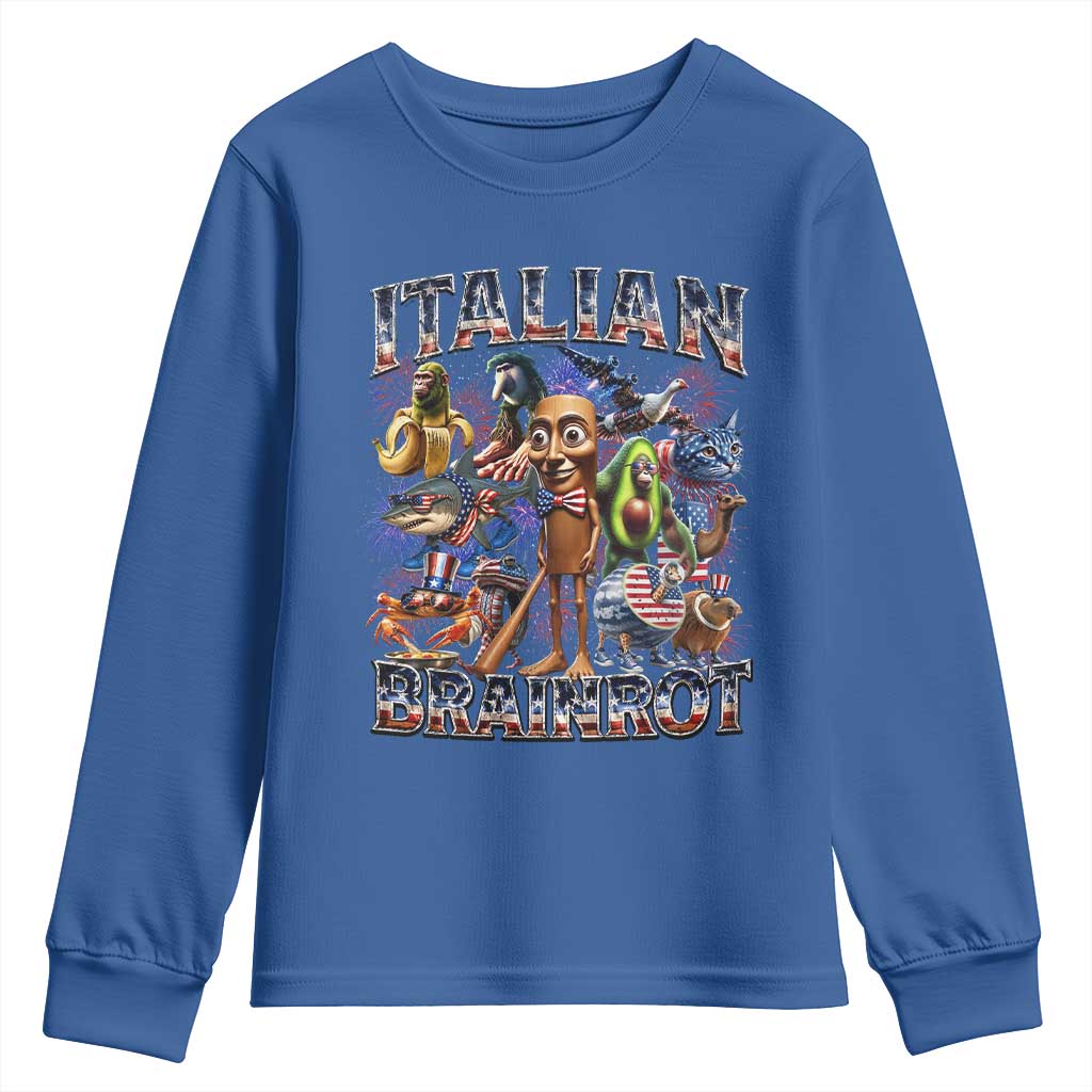 Funny Italian Brainrot Meme 4th of July Youth Sweatshirt