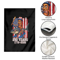 250th America Anniversary Garden Flag Funny Tung Tung Tung Sahur Tralalero Tralala 4th of July