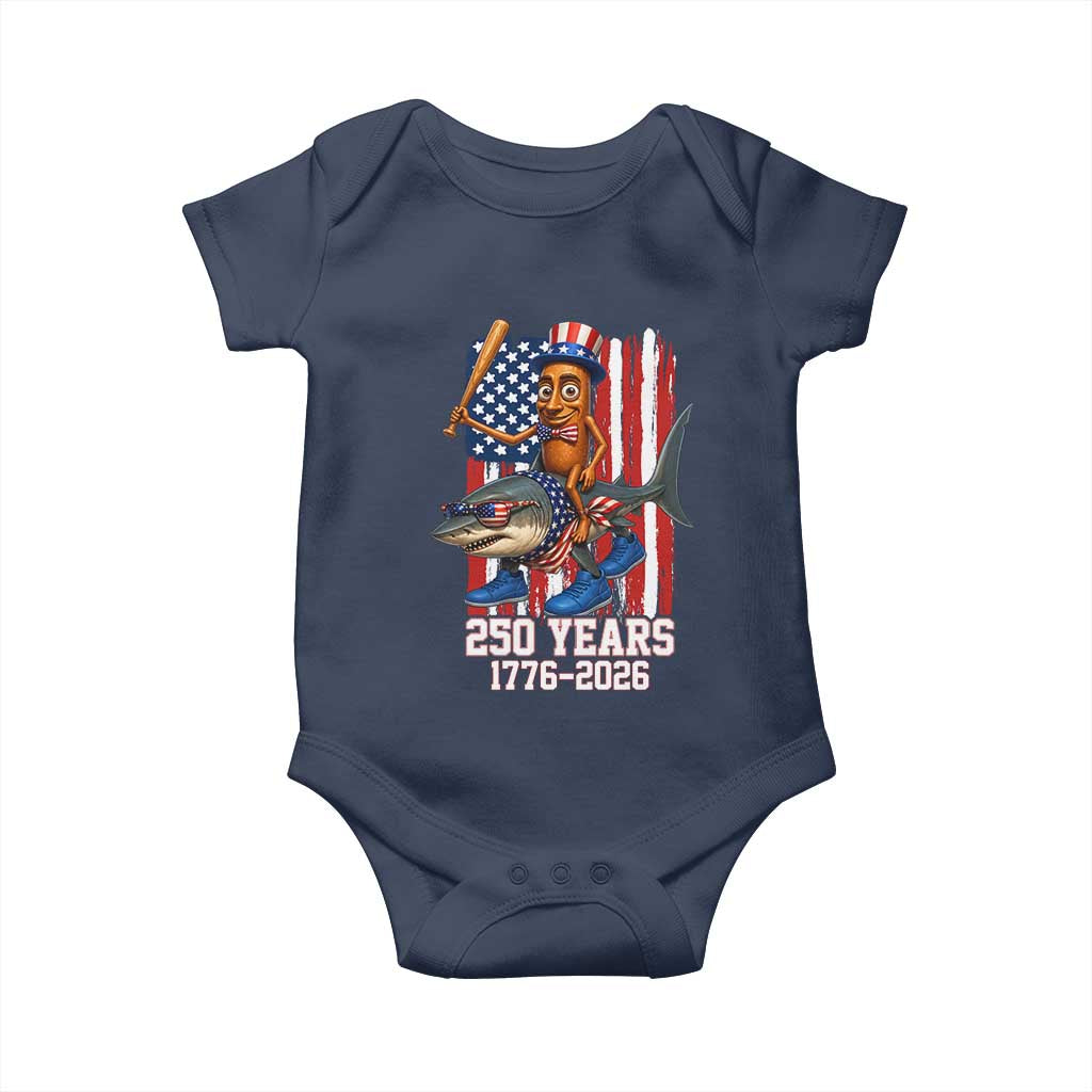 250th America Anniversary Baby Onesie Funny Tung Tung Tung Sahur Tralalero Tralala 4th of July