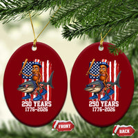 250th America Anniversary Ceramic Ornament Funny Tung Tung Tung Sahur Tralalero Tralala 4th of July