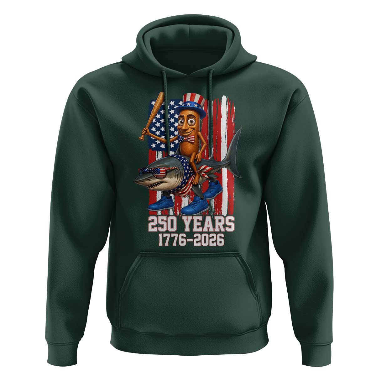 250th America Anniversary Hoodie Funny Tung Tung Tung Sahur Tralalero Tralala 4th of July