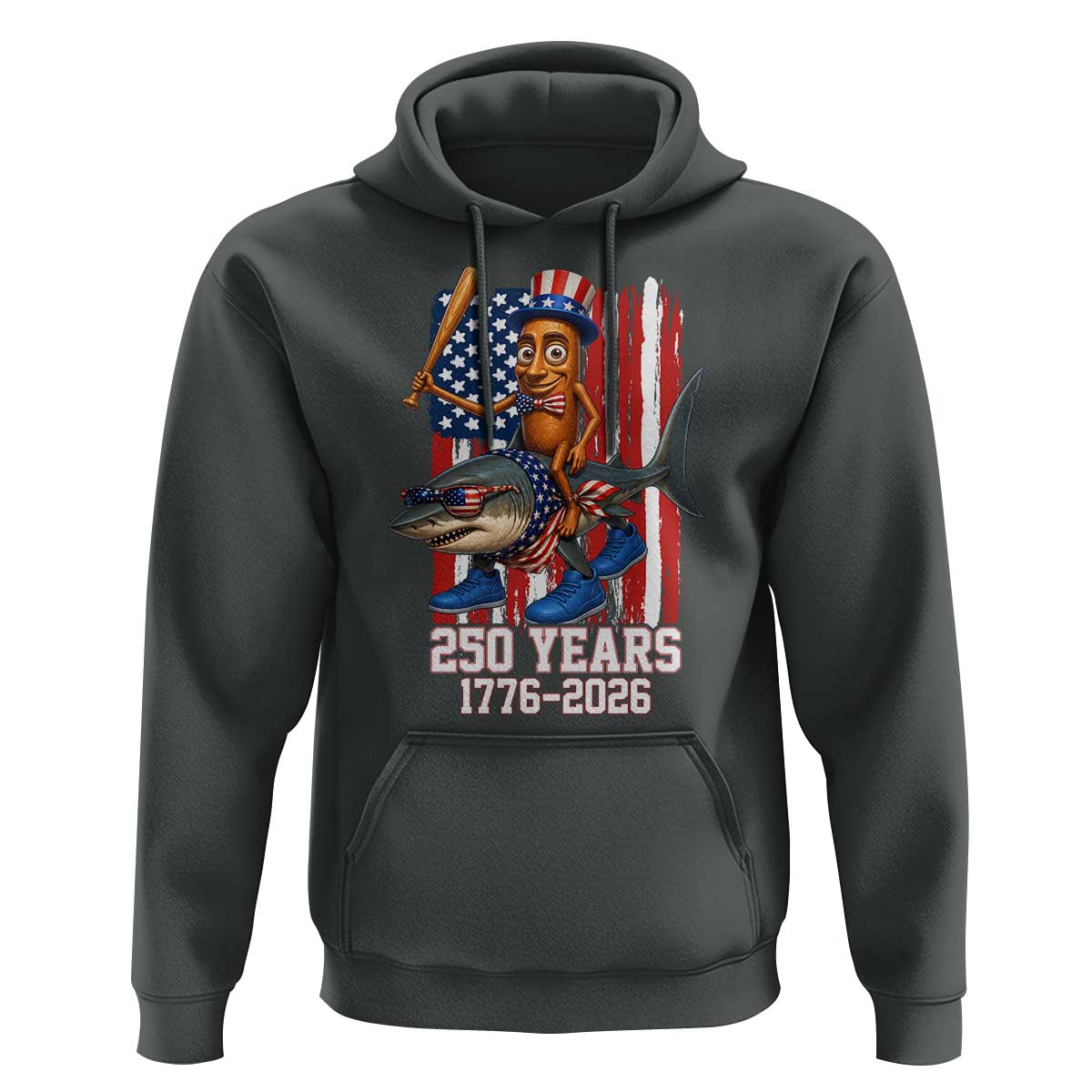 250th America Anniversary Hoodie Funny Tung Tung Tung Sahur Tralalero Tralala 4th of July