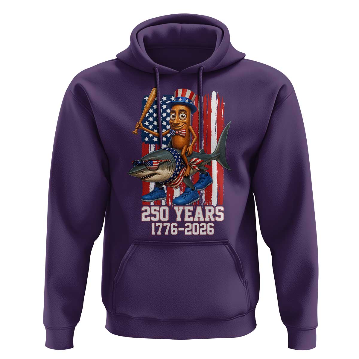 250th America Anniversary Hoodie Funny Tung Tung Tung Sahur Tralalero Tralala 4th of July