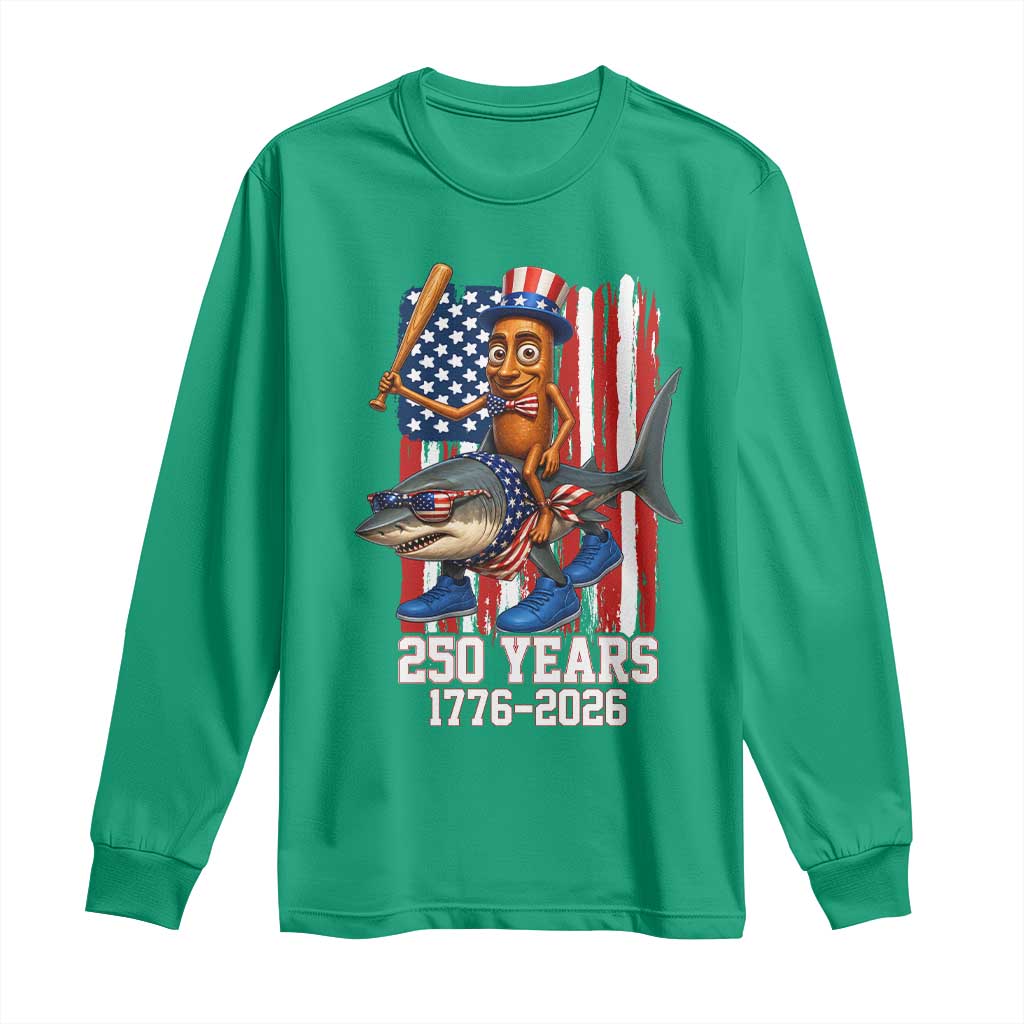 250th America Anniversary Long Sleeve Shirt Funny Tung Tung Tung Sahur Tralalero Tralala 4th of July