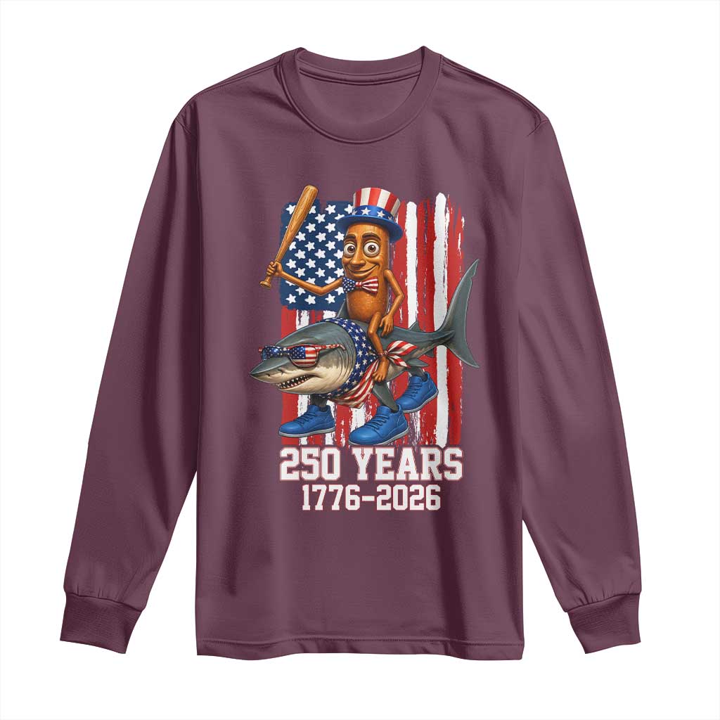 250th America Anniversary Long Sleeve Shirt Funny Tung Tung Tung Sahur Tralalero Tralala 4th of July