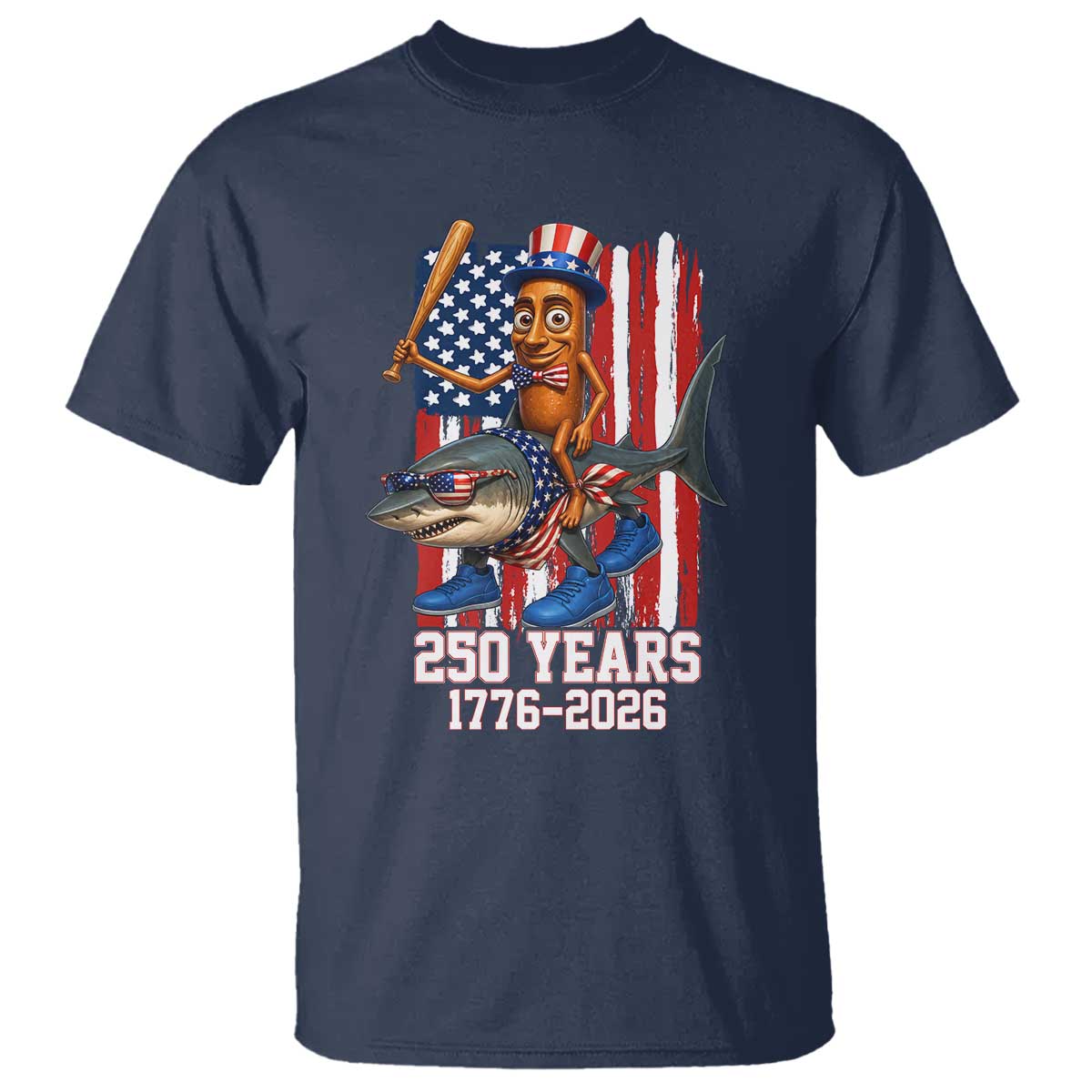 250th America Anniversary T Shirt Funny Tung Tung Tung Sahur Tralalero Tralala 4th of July