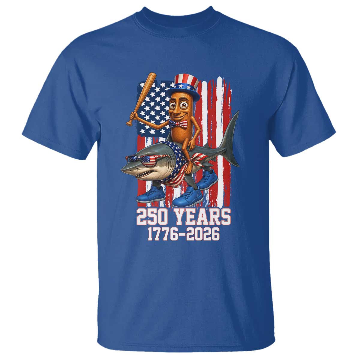 250th America Anniversary T Shirt Funny Tung Tung Tung Sahur Tralalero Tralala 4th of July