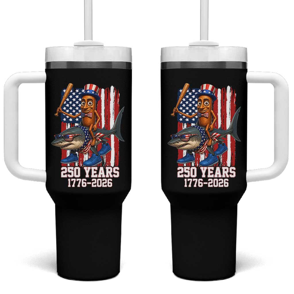 250th America Anniversary Tumbler With Handle Funny Tung Tung Tung Sahur Tralalero Tralala 4th of July