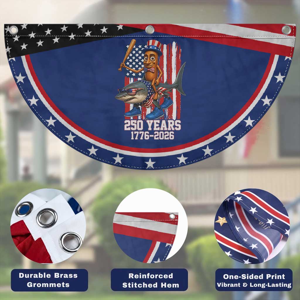 250th America Anniversary Patriotic Fan Flag Funny Tung Tung Tung Sahur Tralalero Tralala 4th of July