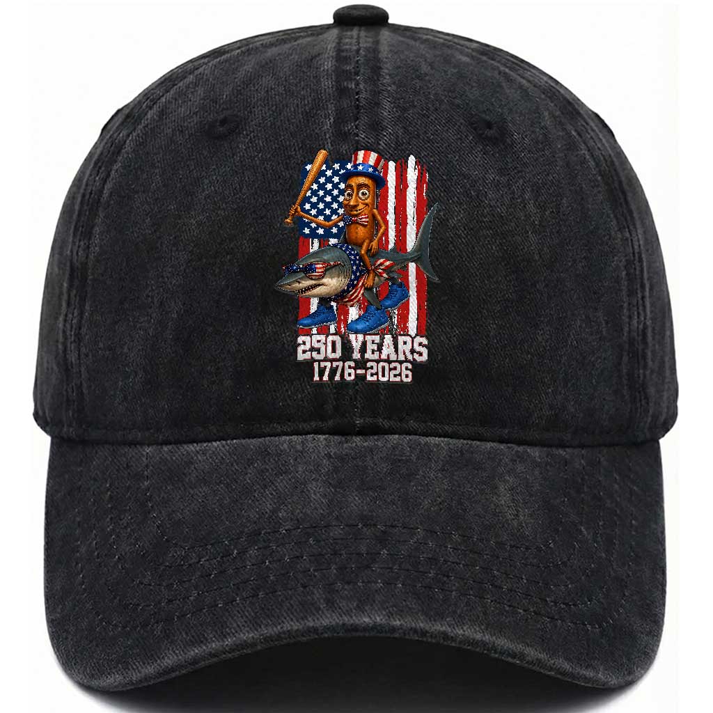 250th America Anniversary Washed Cotton Baseball Cap Funny Tung Tung Tung Sahur Tralalero Tralala 4th of July