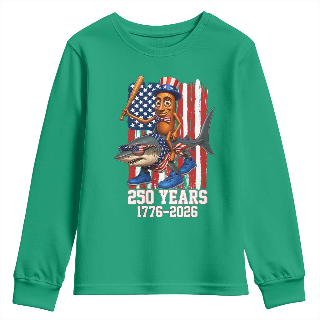 250th America Anniversary Youth Sweatshirt Funny Tung Tung Tung Sahur Tralalero Tralala 4th of July