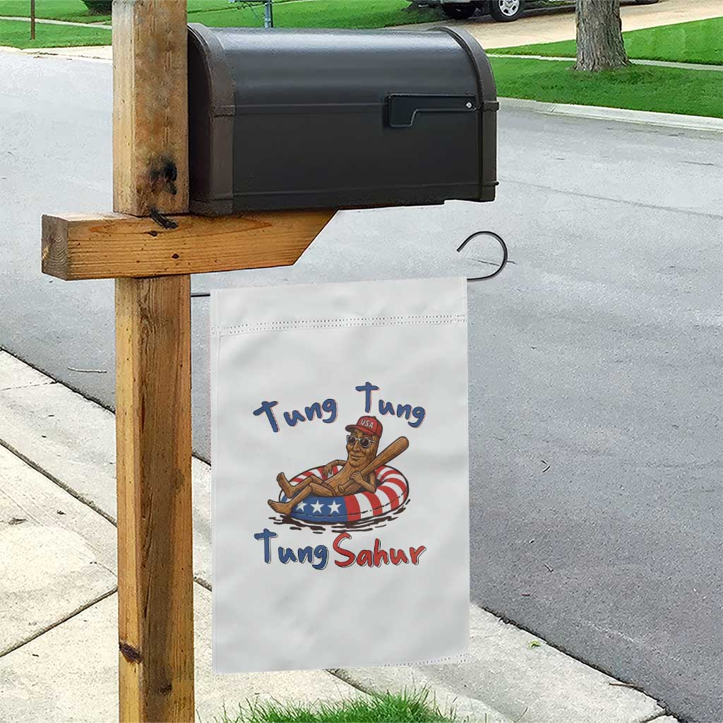 Tung Tung Tung Sahur Italian Brainrot 4th of July Garden Flag