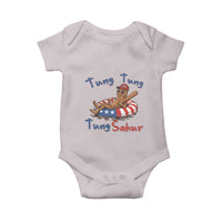 Tung Tung Tung Sahur Italian Brainrot 4th of July Baby Onesie
