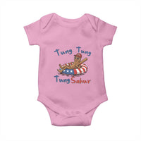 Tung Tung Tung Sahur Italian Brainrot 4th of July Baby Onesie