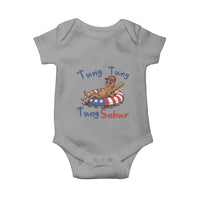 Tung Tung Tung Sahur Italian Brainrot 4th of July Baby Onesie