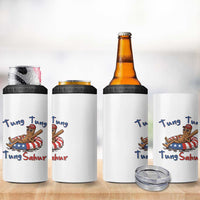 Tung Tung Tung Sahur Italian Brainrot 4th of July 4 in 1 Can Cooler Tumbler