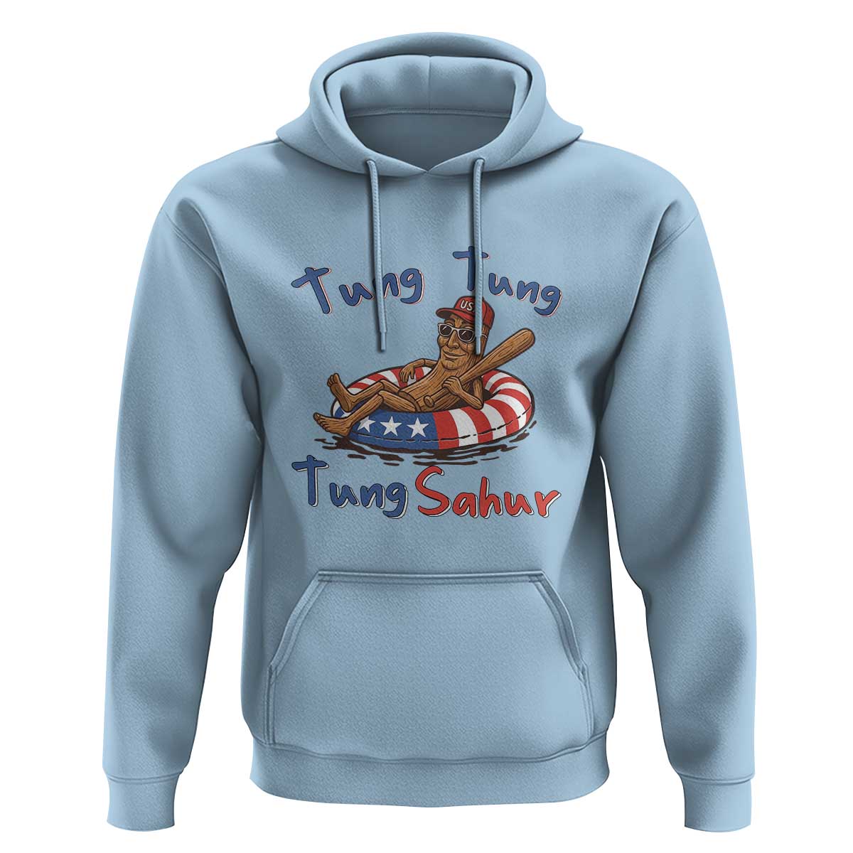Tung Tung Tung Sahur Italian Brainrot 4th of July Hoodie