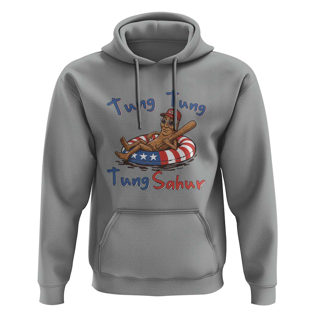 Tung Tung Tung Sahur Italian Brainrot 4th of July Hoodie