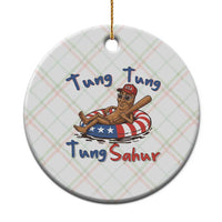 Tung Tung Tung Sahur Italian Brainrot 4th of July Ceramic Ornament