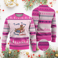 Tung Tung Tung Sahur Italian Brainrot 4th of July Ugly Christmas Sweater
