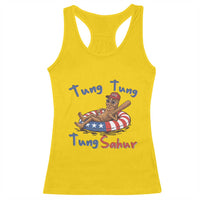 Tung Tung Tung Sahur Italian Brainrot 4th of July Racerback Tank Top
